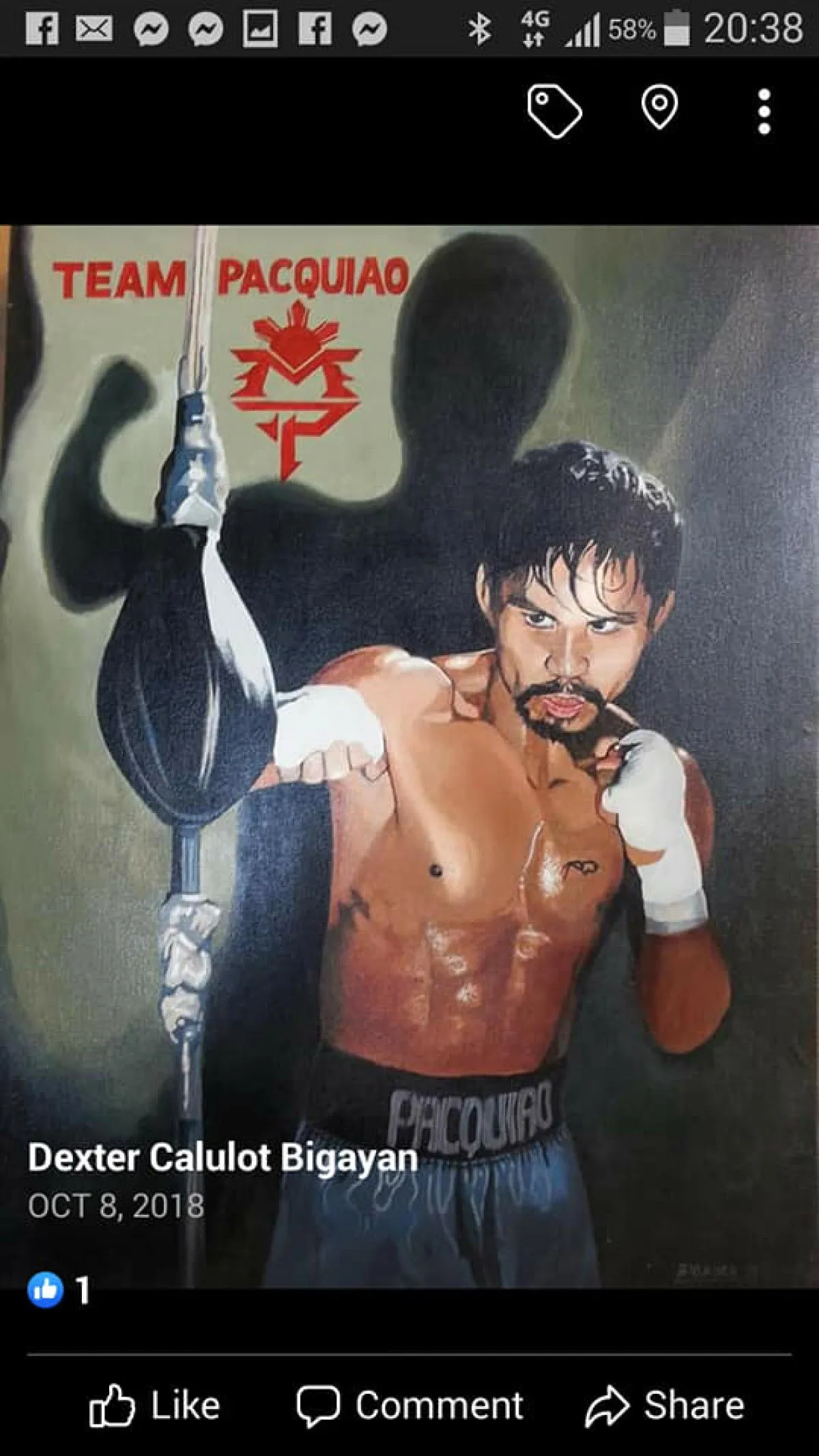 manny pacquiao, artwork by DEXTER BIGAYAN