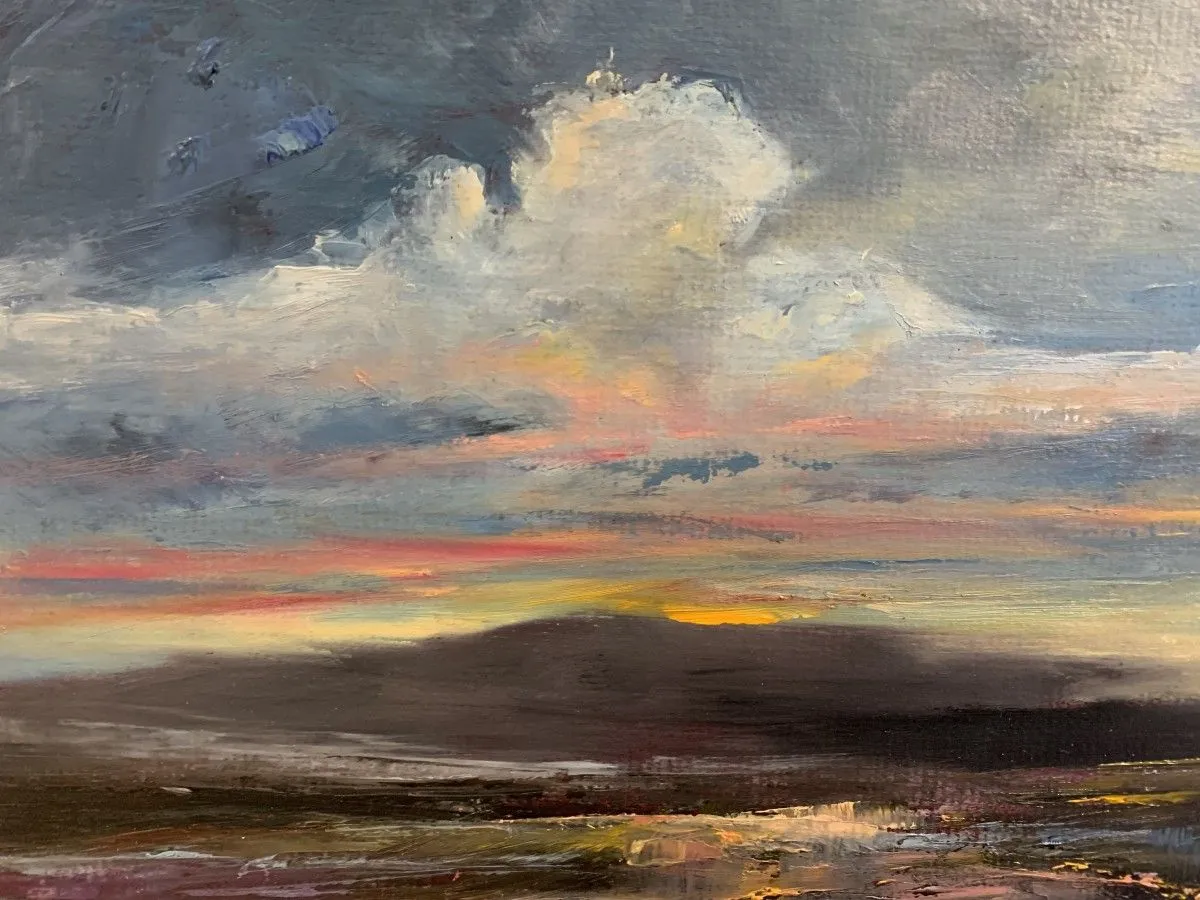 Evening light on Mountain Lake, œuvre de Rebecca Manns