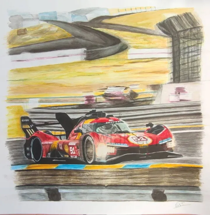 Ferrari 499p 2024, œuvre de Eric PAWLAK