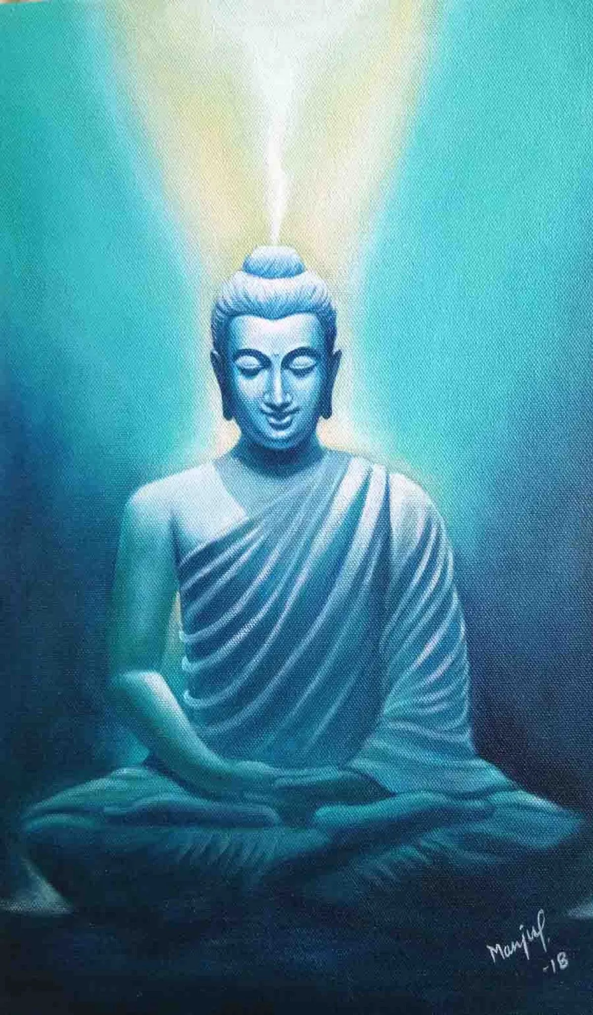 buddha inlight, œuvre de MANJU PRAJAPATI