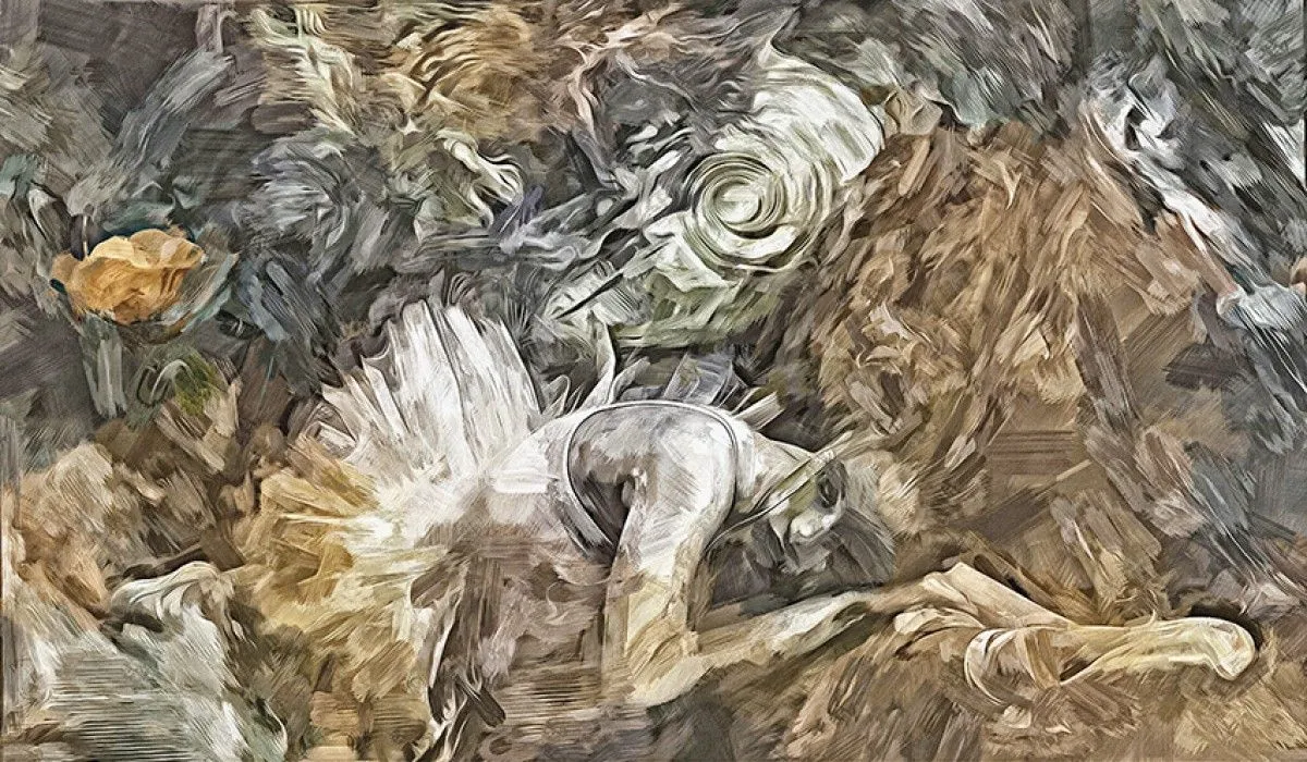[Ballerina Series - The Poppy and the Ballerina] 2017 -070-4-12  40 x 68,5 cm, artwork by Ali Aslan