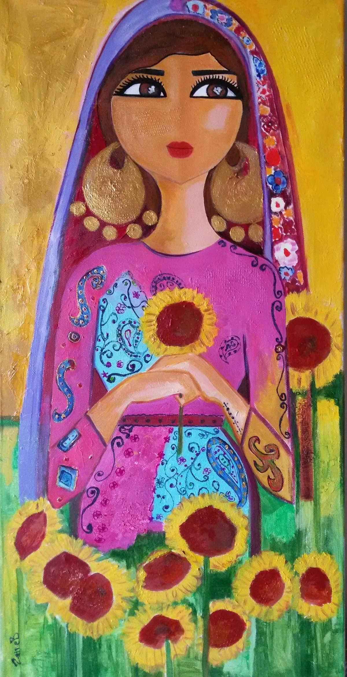 sunflower, œuvre de Zaineb Hameed