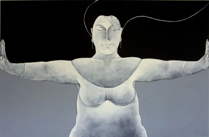 Large Painting- breaking out, œuvre de carla raadsveld