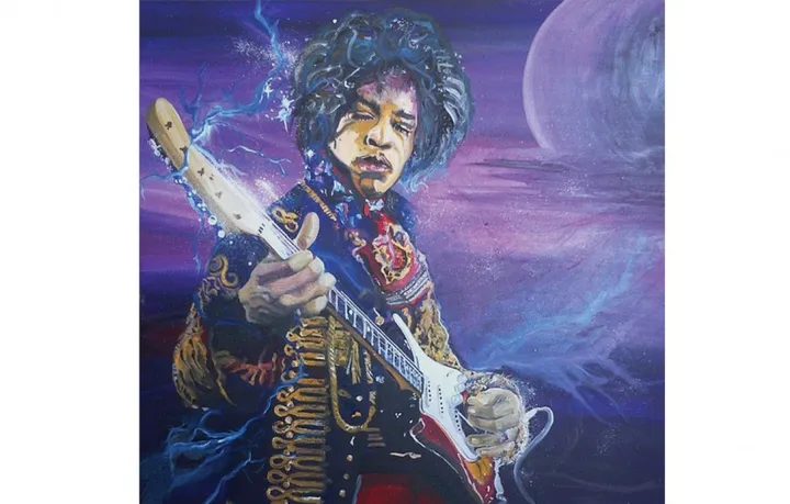 Purple Haze - Hendrix, œuvre de Grant Netherlands