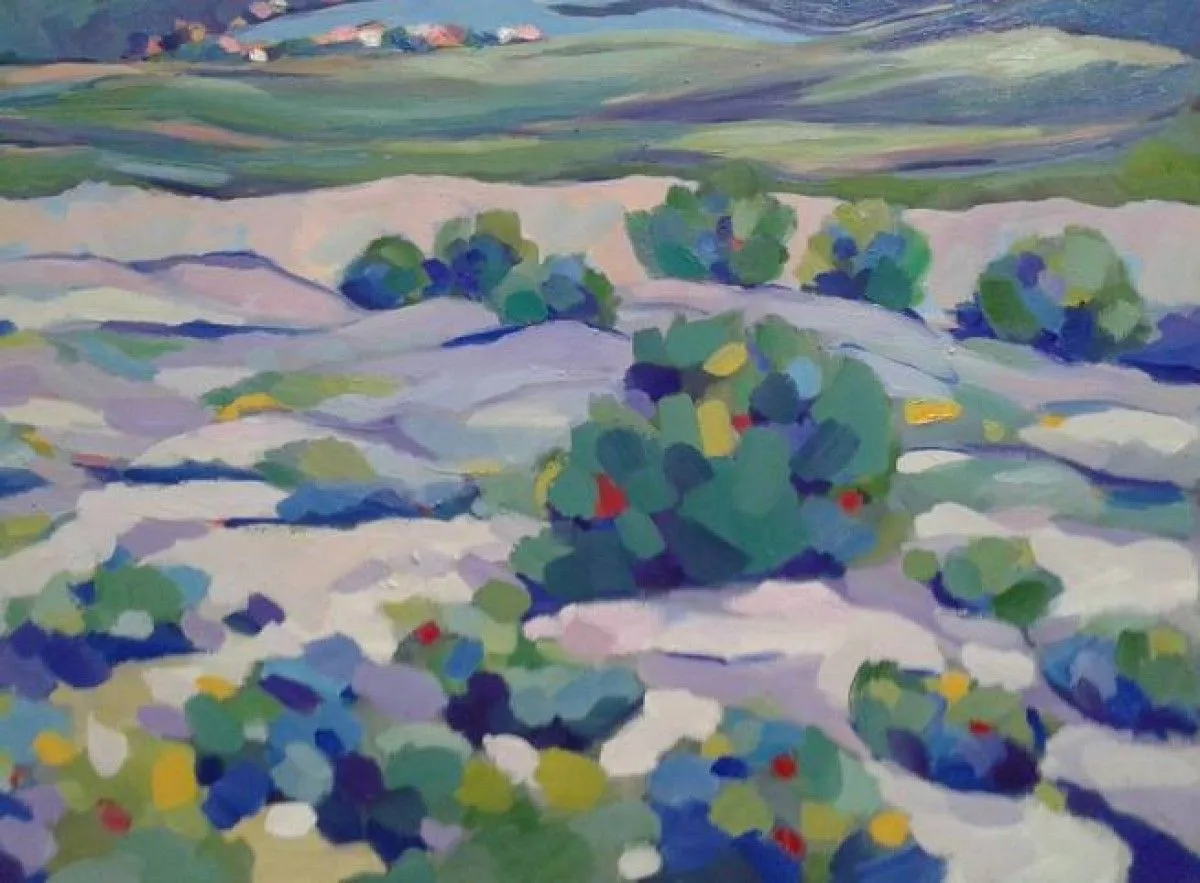 Landscape, artwork by Tatjana Kreštan