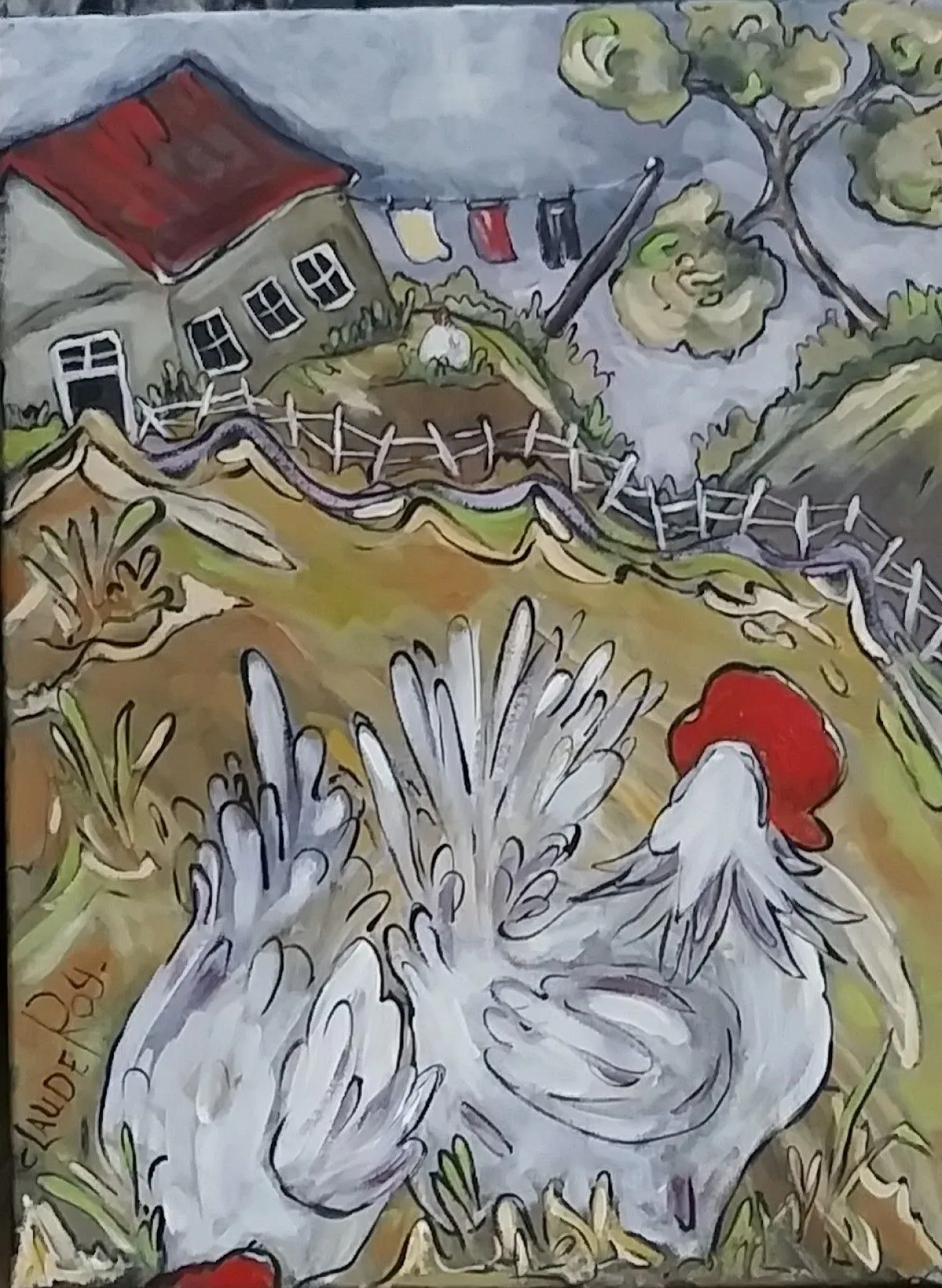 Derrière chez-nous!, artwork by Claudette Roy