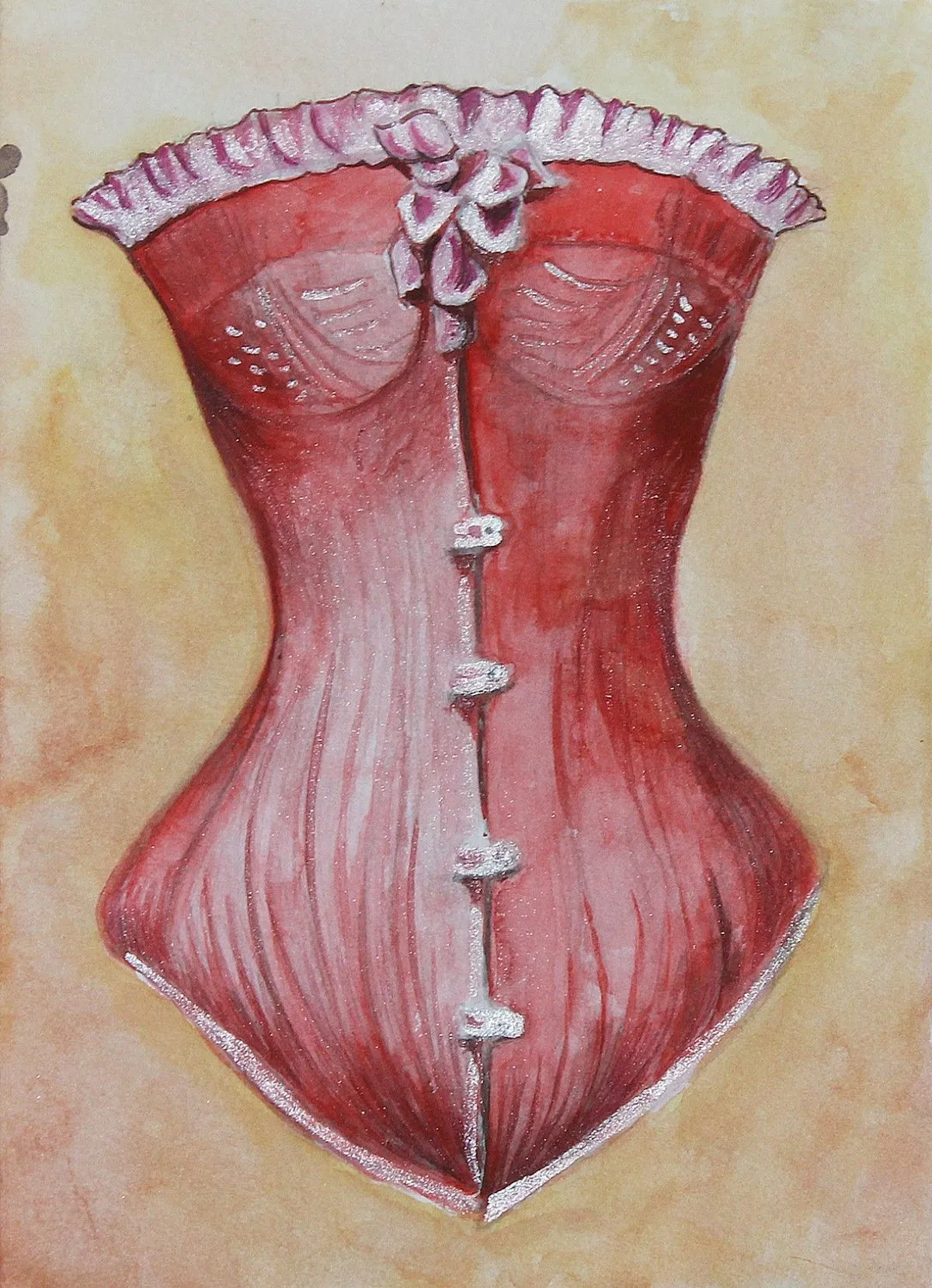 vintage corset, artwork by Mustafa Elveren