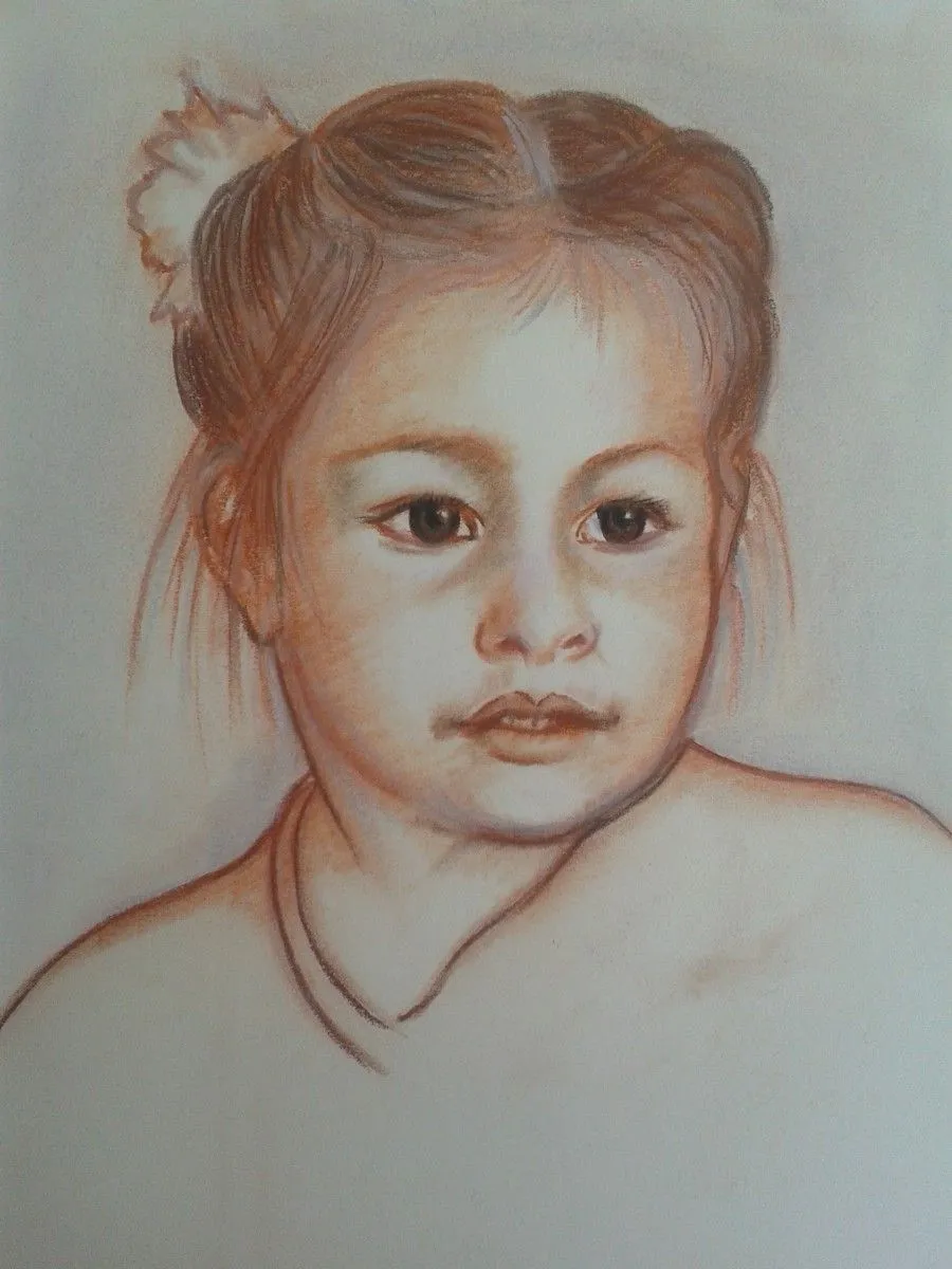 Portrait d'une enfant, artwork by Nikita Victoriya