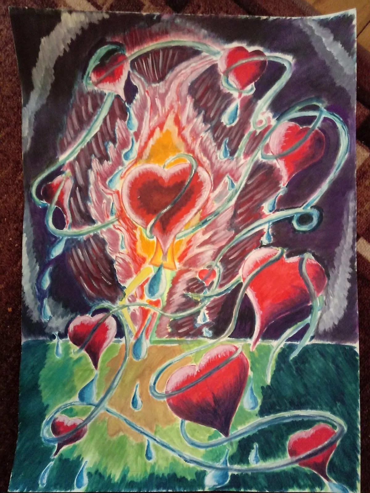 dancing hearts, artwork by Matej Nikoli?