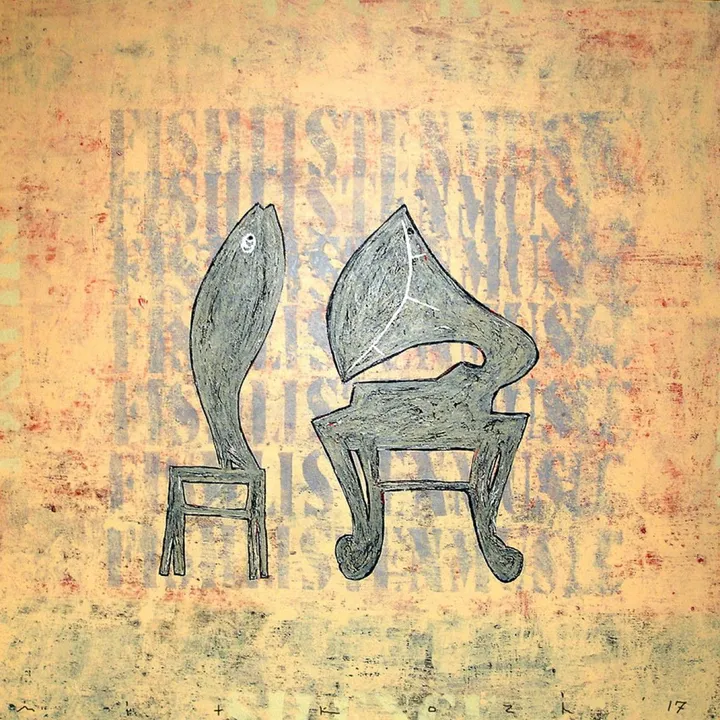 fish listen gramophone, œuvre de Mitko Zhelezarov