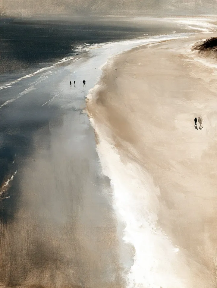 Flânerie en bord de mer, œuvre de ELIE _Del_Mar