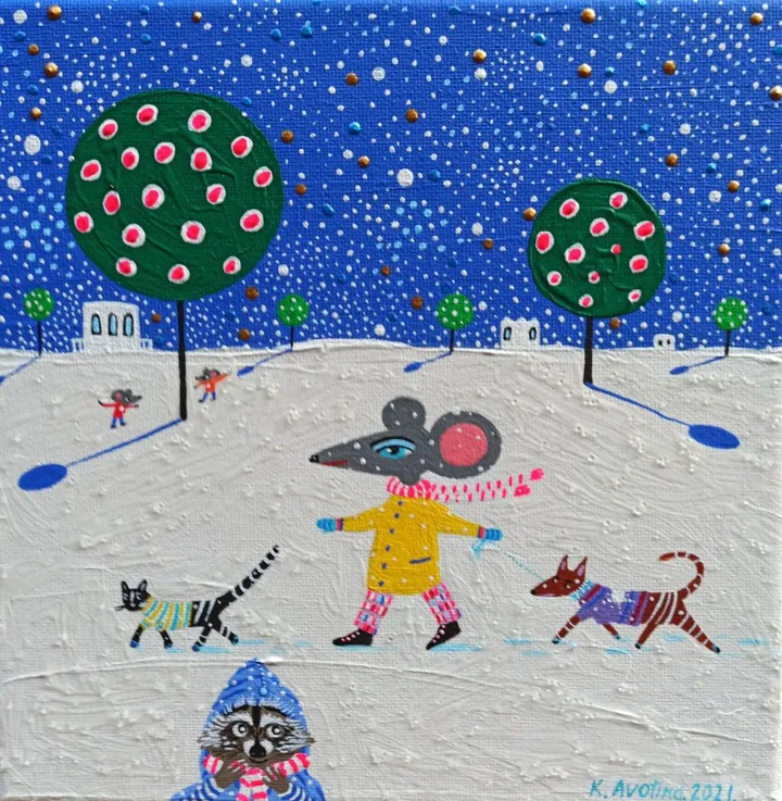 Naughty Snowballer, œuvre de Katrina Avotina
