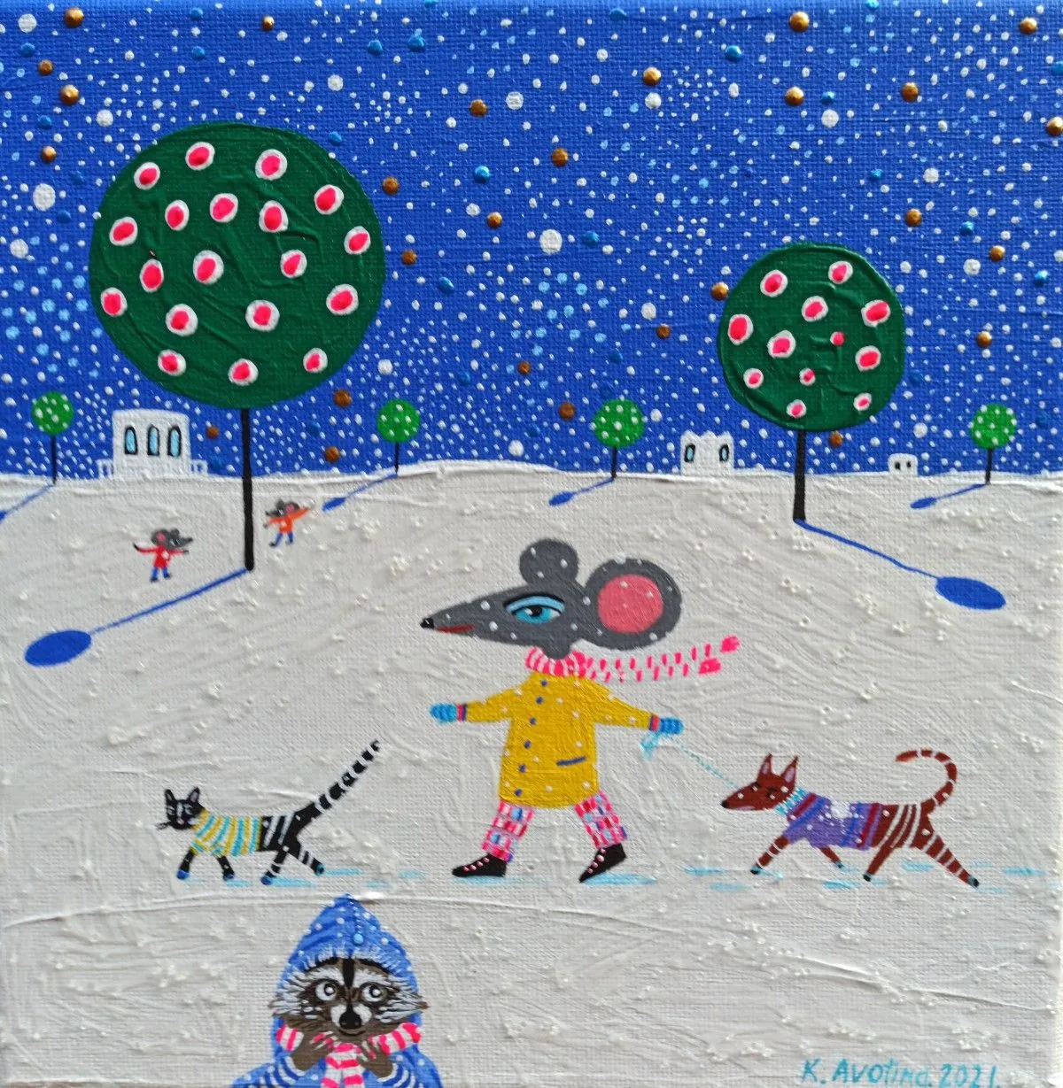 Naughty Snowballer, œuvre de Katrina Avotina
