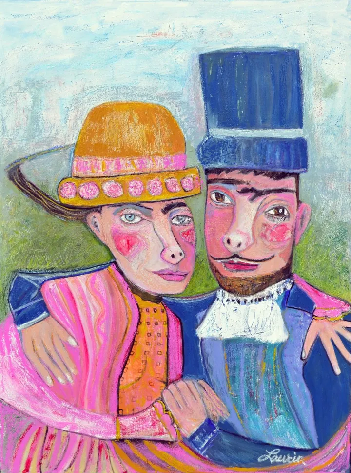 Les amants, œuvre de Nicole Laurin