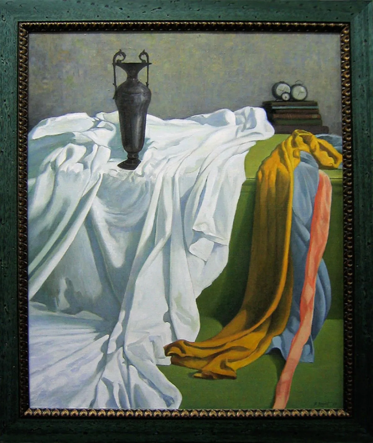 Still life with clocks, artwork by Vladimir Vlajic