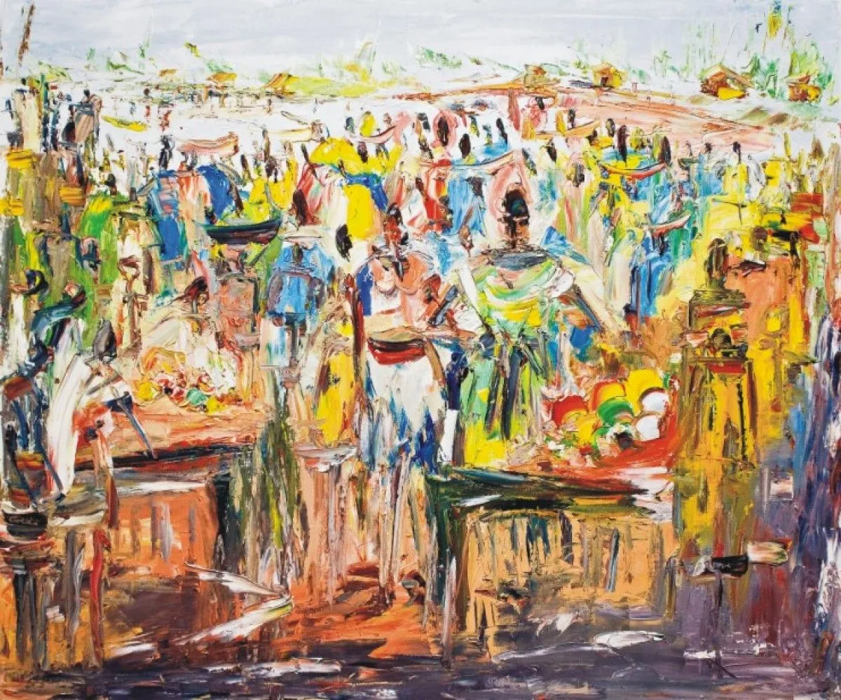 African Bazaar, artwork by Akpan Usoroh