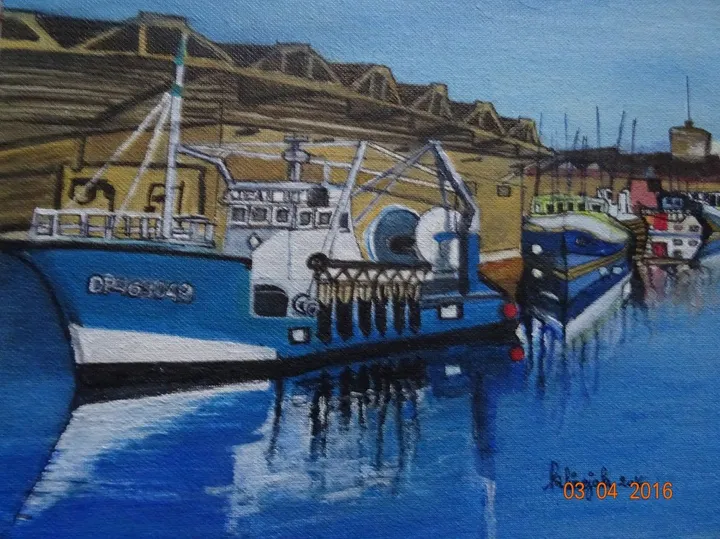 Chalutier Normand, œuvre de jacqueline Meurgues