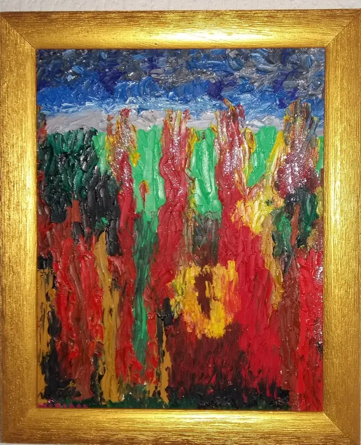 N° 11 La Corse embrasée, artwork by Jean-Michel FRAMERY