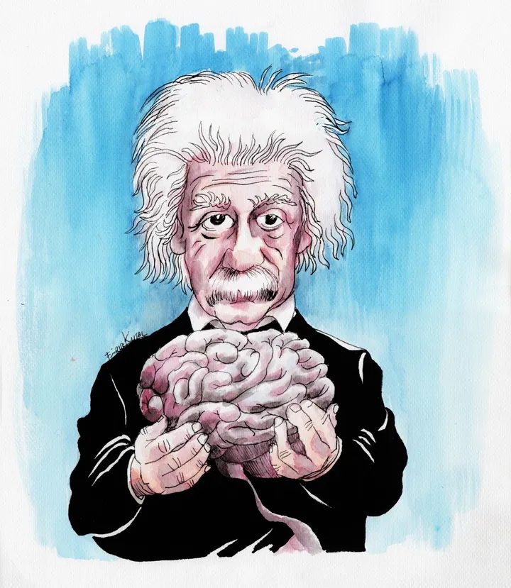 ALBERT EINSTEIN, artwork by Firuz Kutal
