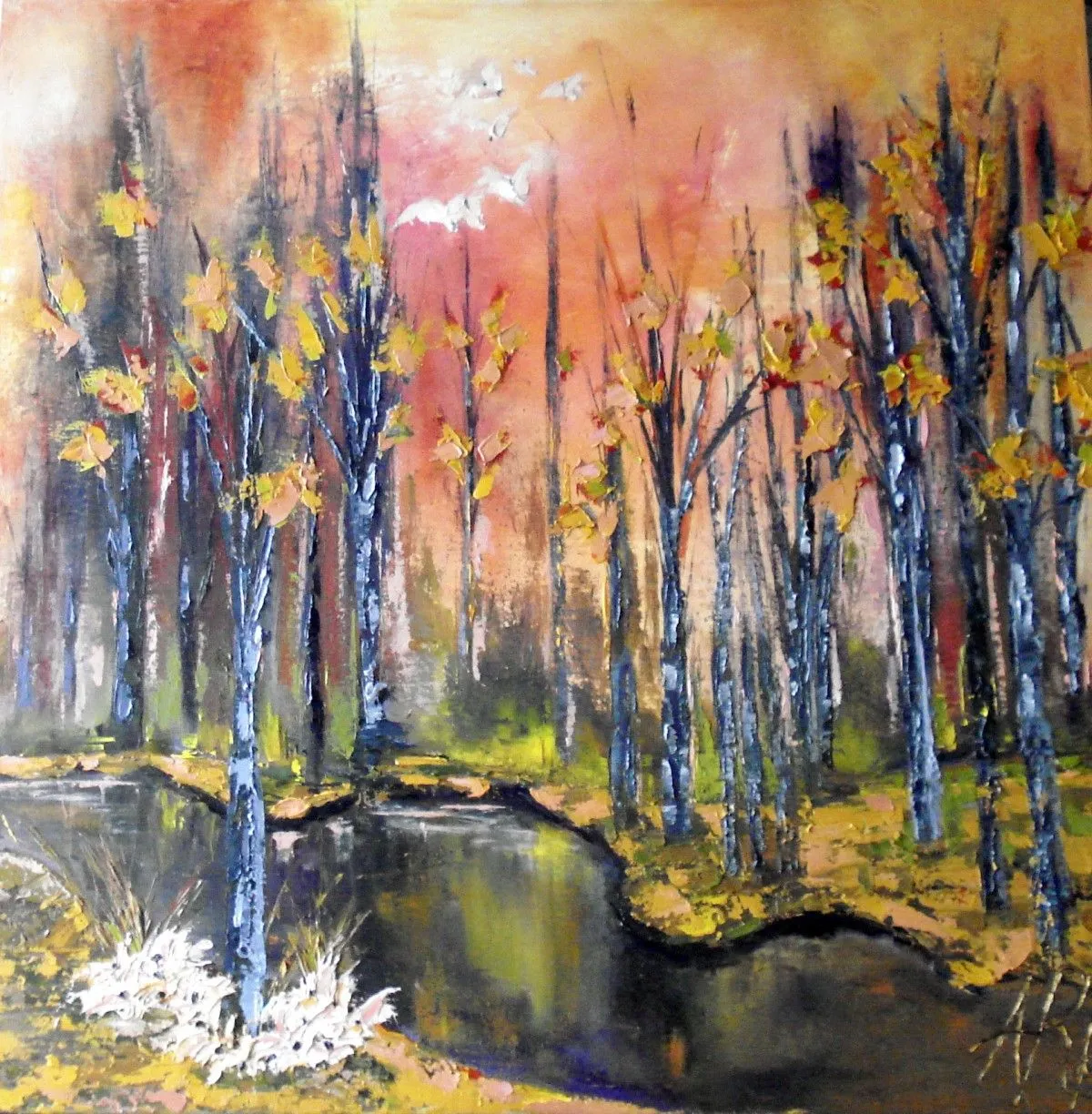 Soleil d'automne, œuvre de Anne René de Cotret