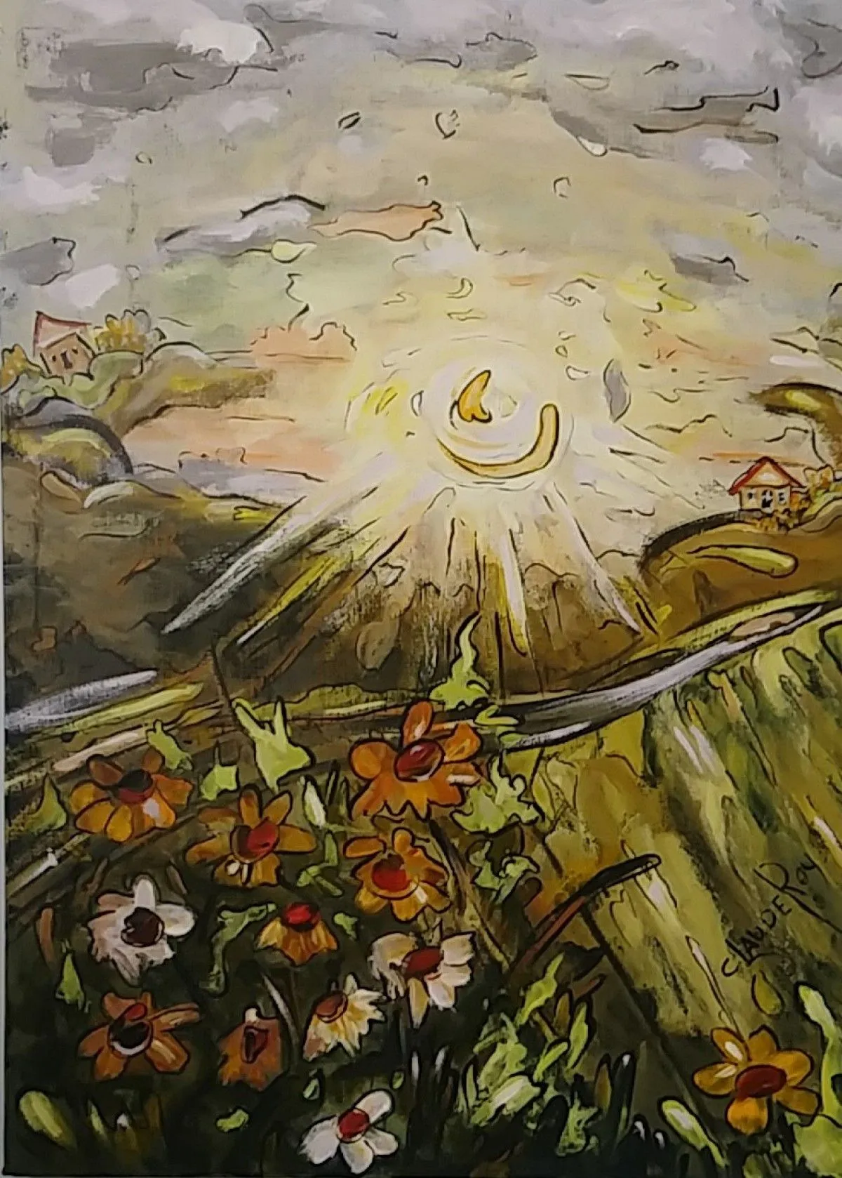 Et ce jour pris fin......, artwork by Claudette Roy