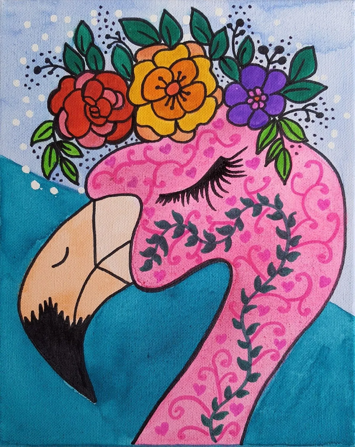 Flamingo Bloom, œuvre de Omaira Silva