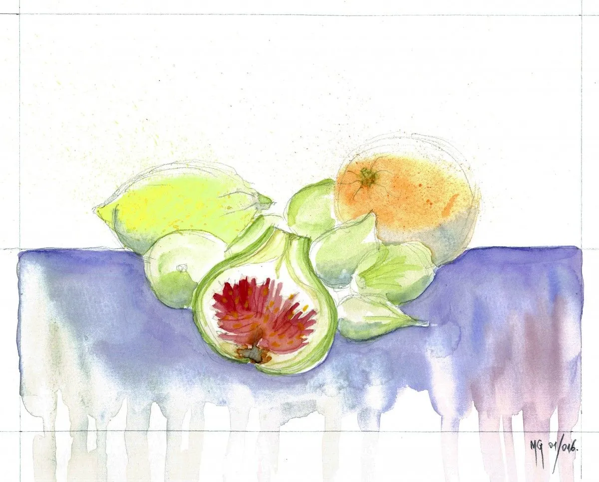 Mediterranean breakfast, artwork by Goran Martinovic