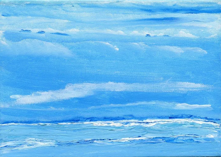 entre ciel et mer n°1, œuvre de maryline poveda
