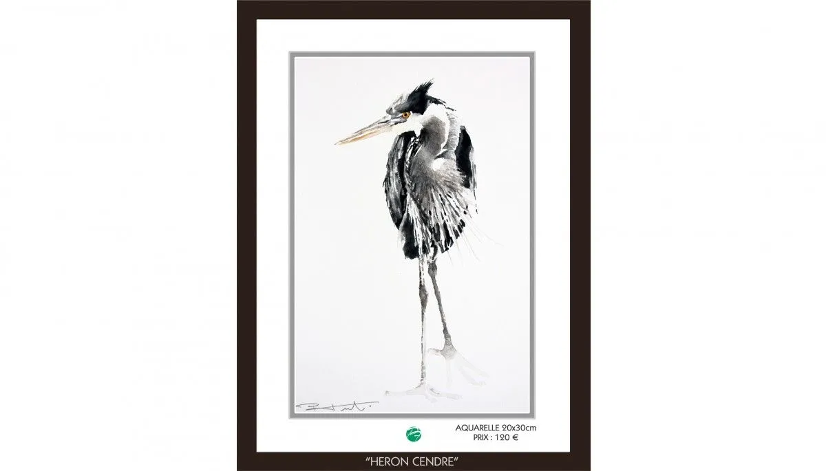 HERON CENDRE, artwork by Pierre Frutschi