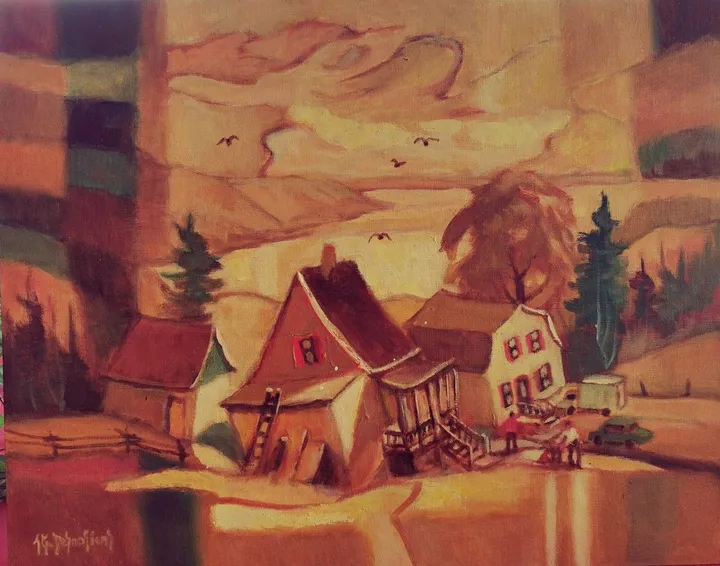 Par temps couvert (Charlevoix), œuvre de Jean-Guy Desrosiers