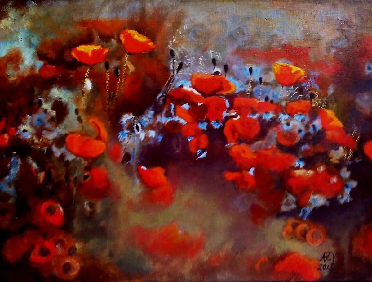 Poppies, œuvre de Anna ZV