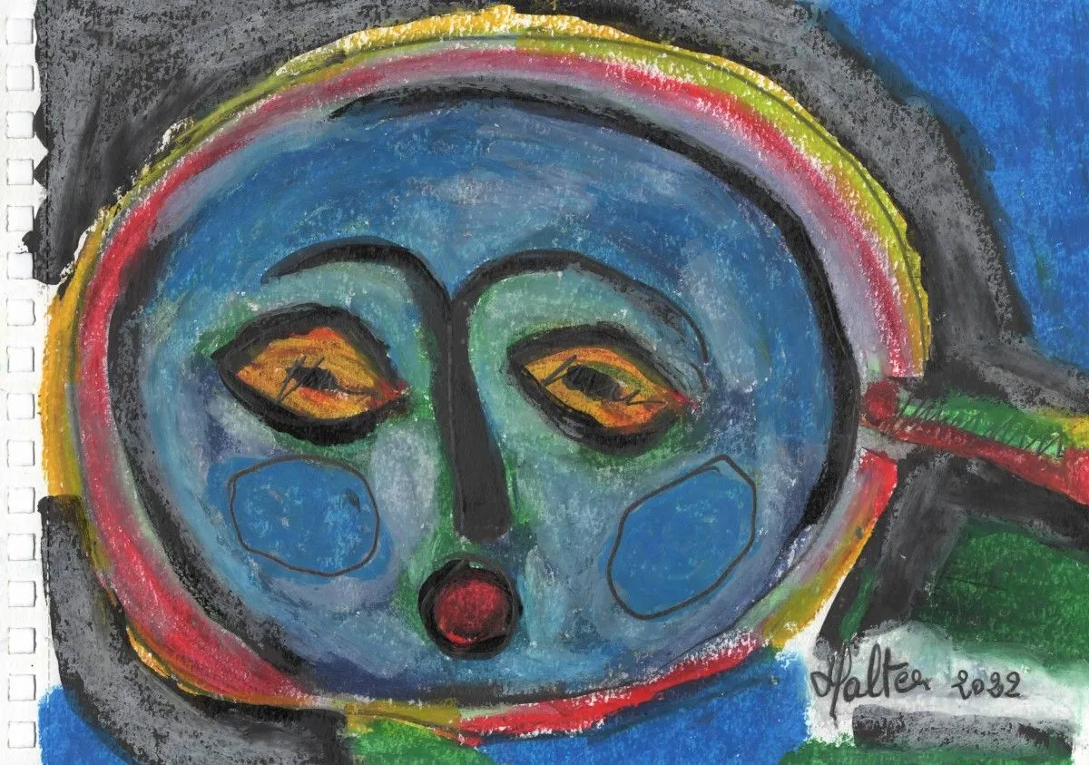 Photophore bleu, artwork by Alain HALTER