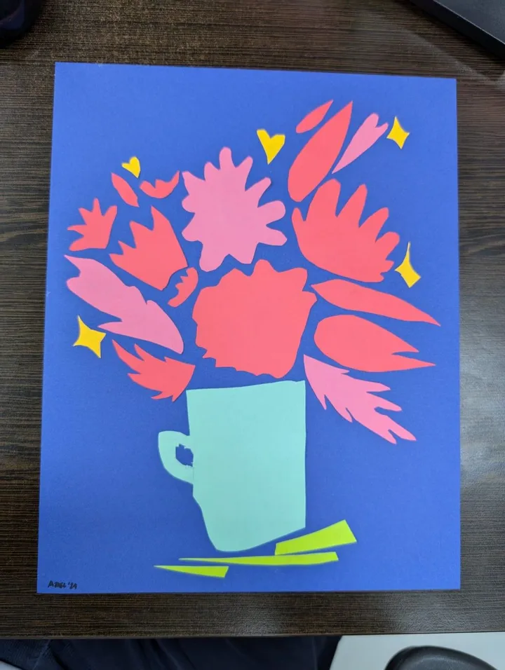 Flores a Sheyla (Collage), œuvre de Aziel Barrientos
