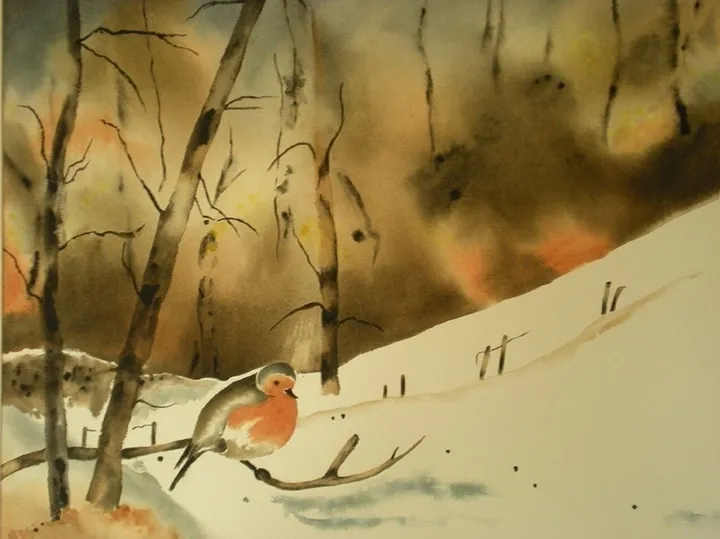 SOLITUDE HIVERNALE..., œuvre de Thérèse Hanot