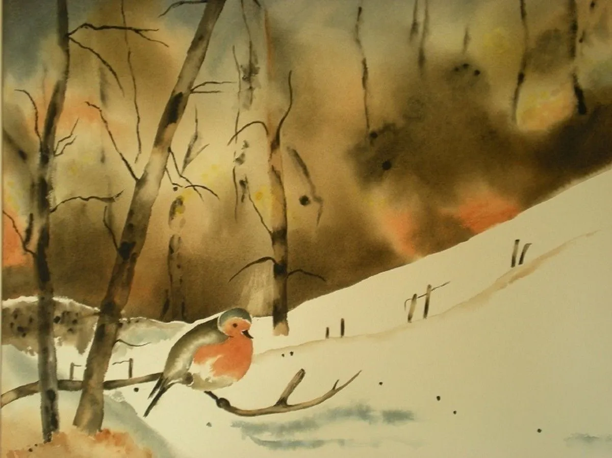 SOLITUDE HIVERNALE..., œuvre de Thérèse Hanot