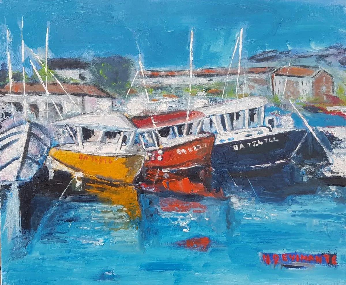 LE PORT DE SAINT JEAN DE LUZ, artwork by Michèle DEVINANTE