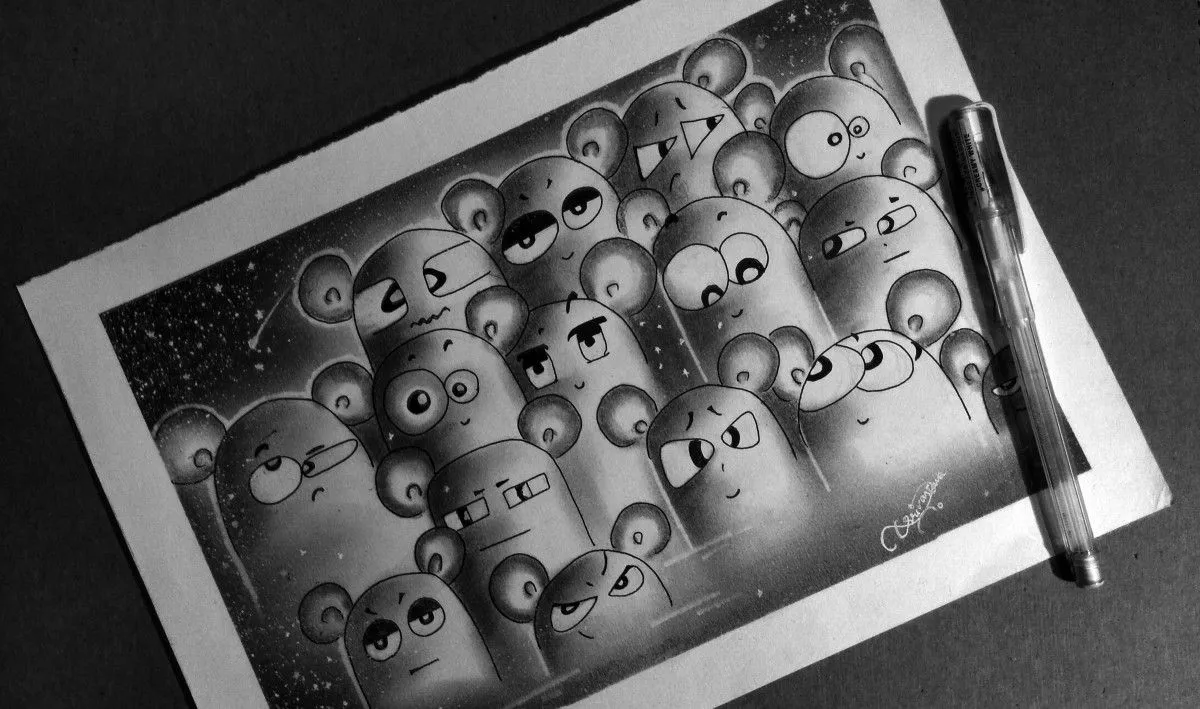 the expression, artwork by Akki Srivastava