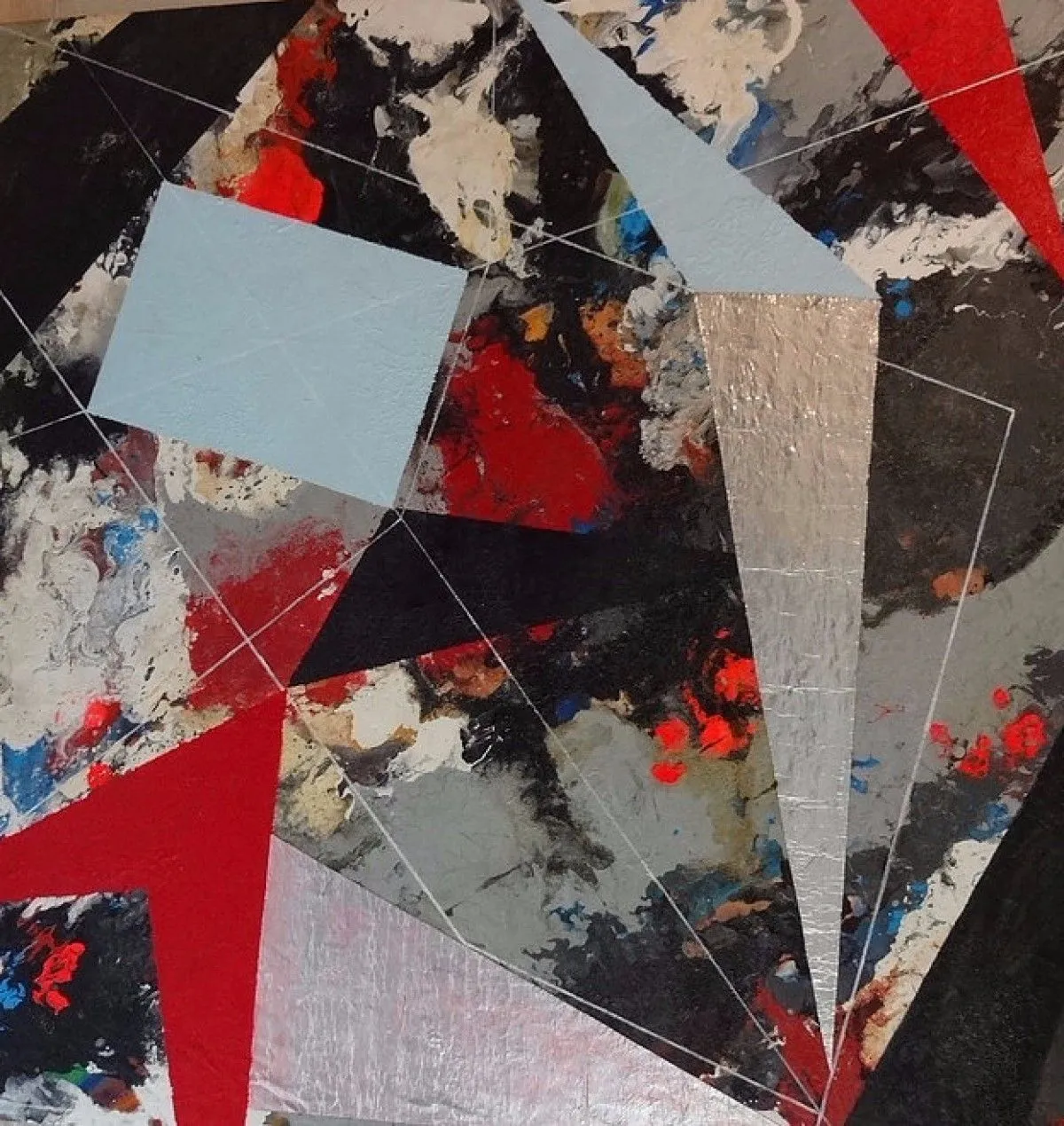 s/ título, 2015. Óleo sobre tela e colagem. 1.80 x 1.70m, œuvre de Jacqueline Belotti
