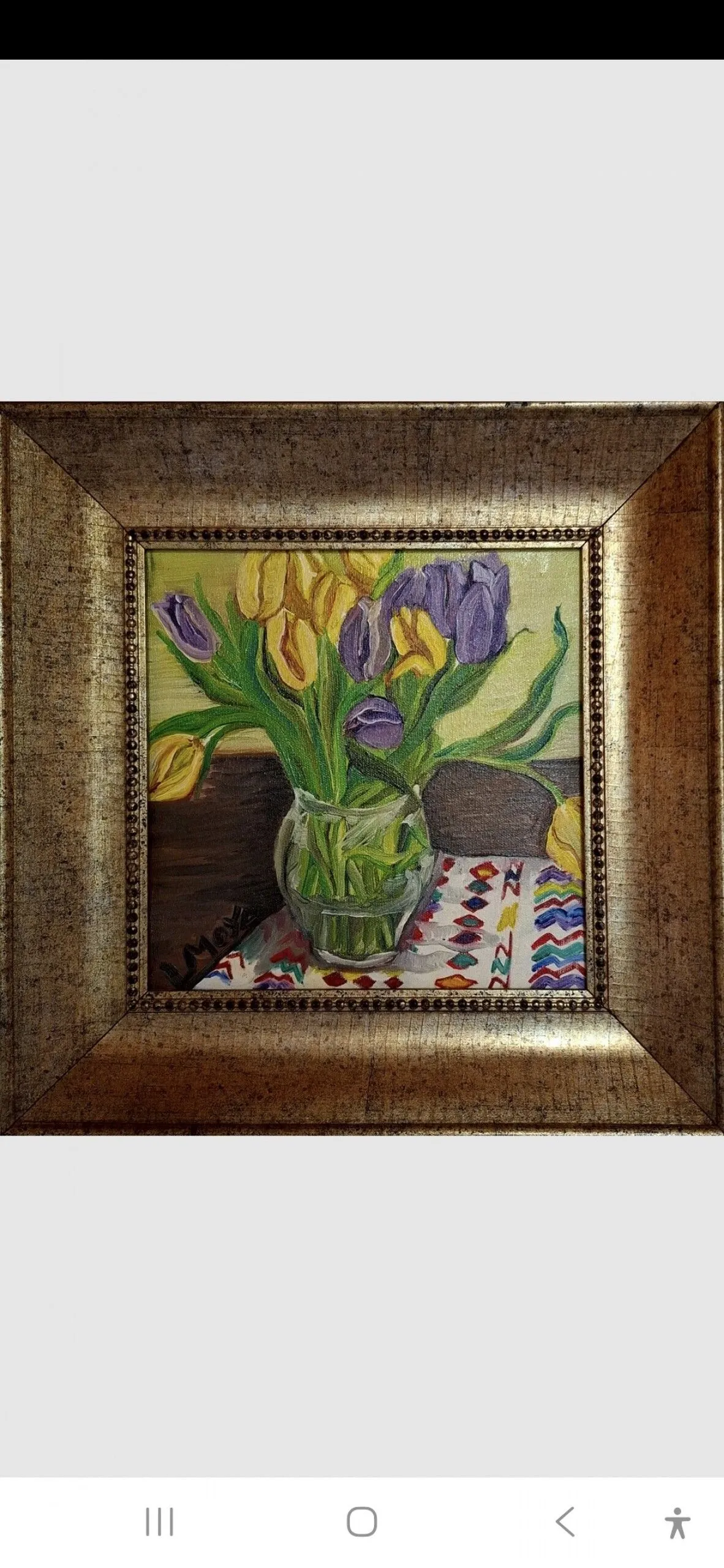 Tulips in a vase, œuvre de Ligia Moya