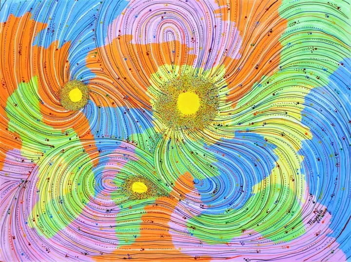 Fluid signed original, œuvre de Maggie Lee