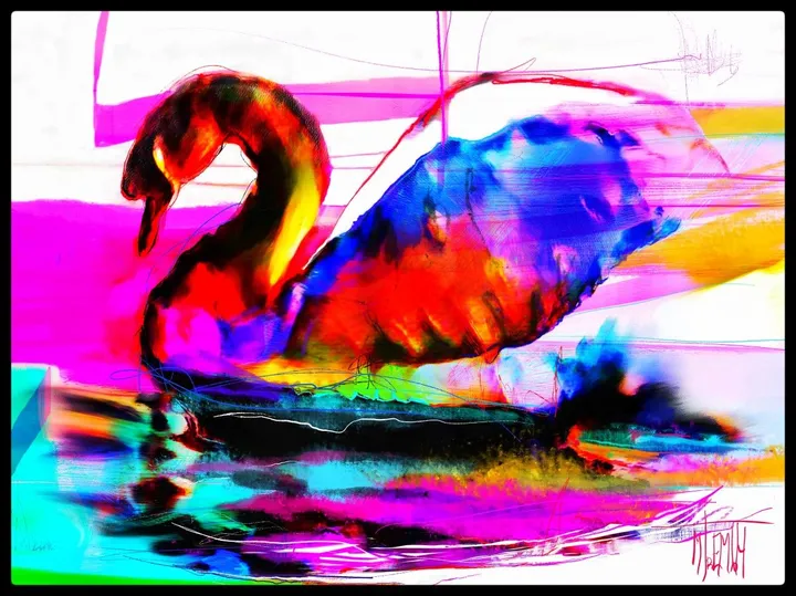 LE GRAND CYGNE, œuvre de MiCheline Tremblay