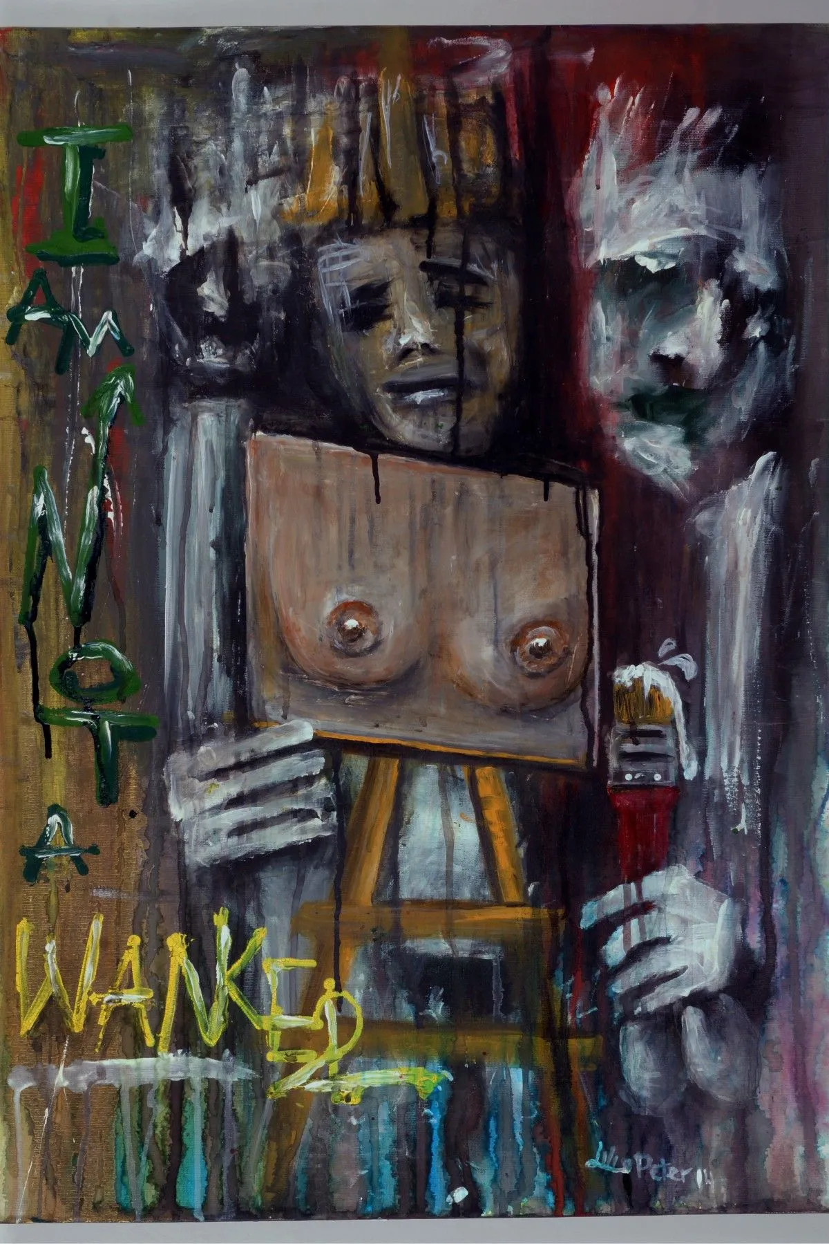 "I am not a wanker", œuvre de Liliya Peter