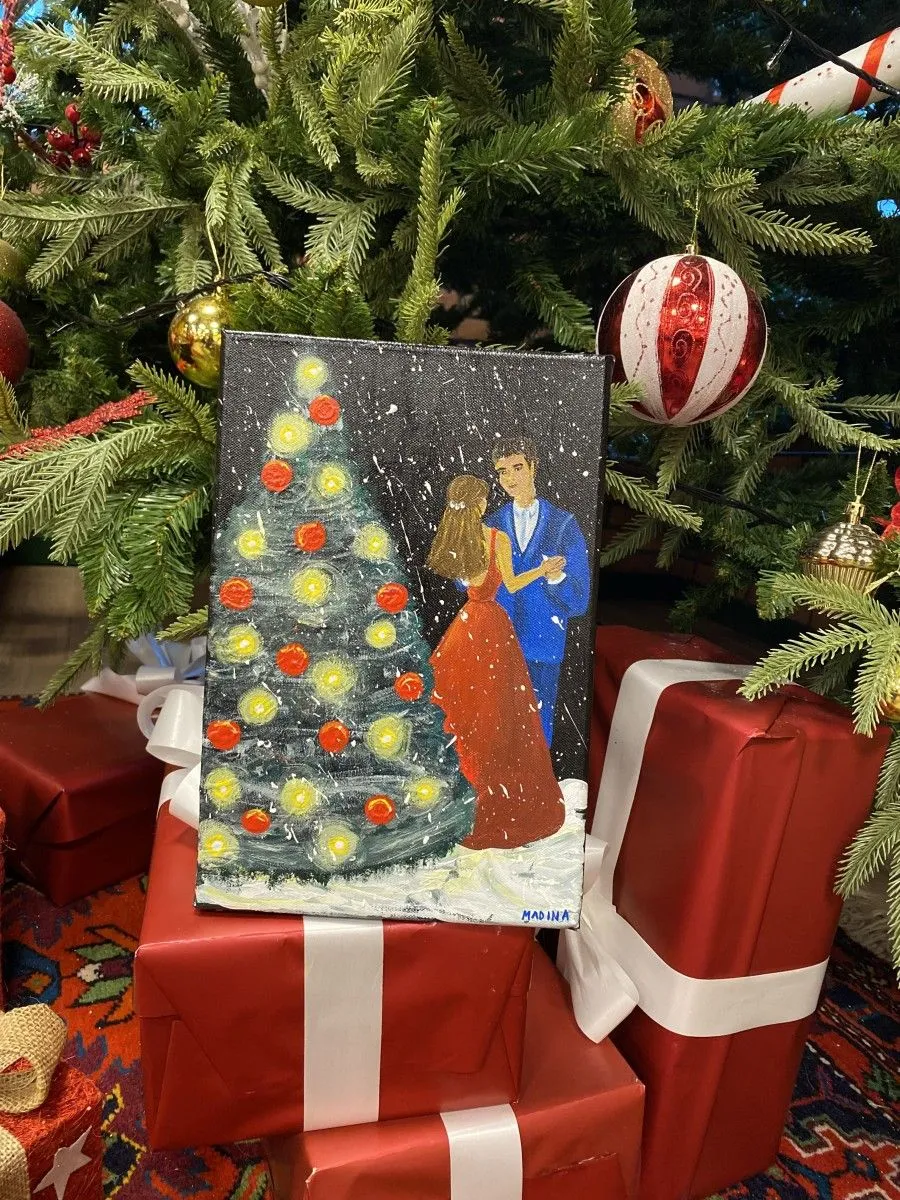Christmas love, artwork by Madina Hashimli