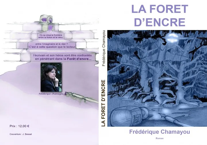 COUVERTURE POUR "LA FORËT D'ENCRE" - COVER FOR "INK FOREST", œuvre de Jean Bessat