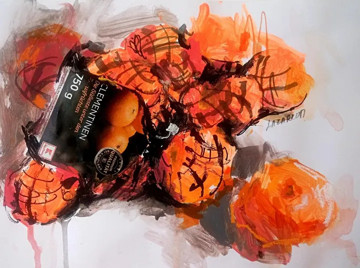Sketch Tangerines#1, œuvre de Valerie Lazareva
