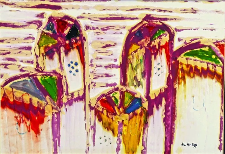colored windows ( 2 ), artwork by Ali AlEzzi