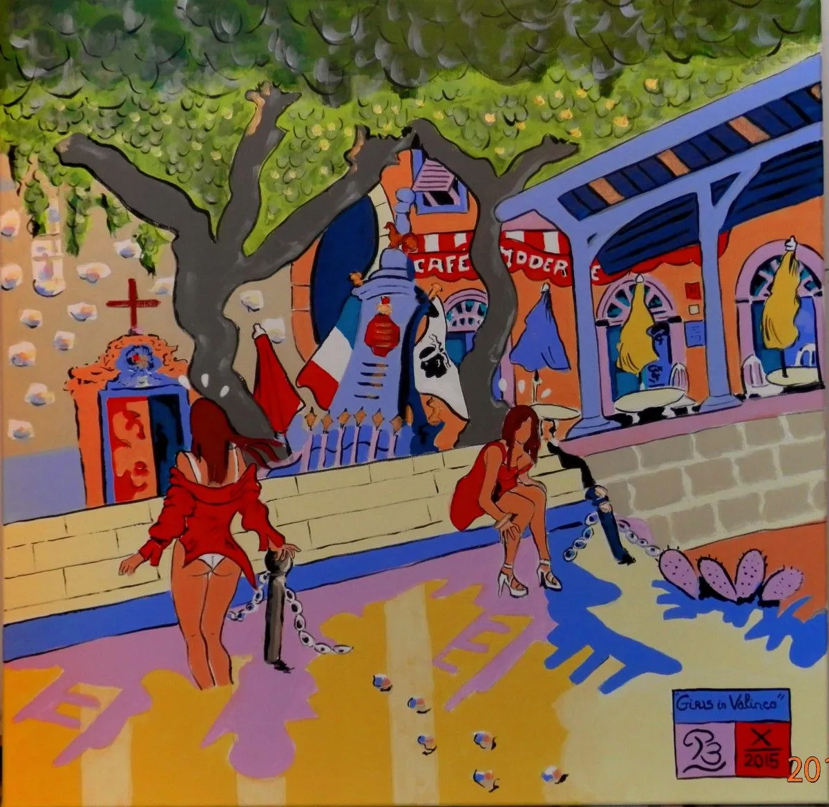 "Red girls in Valinco gulf", œuvre de Patrick Bergès
