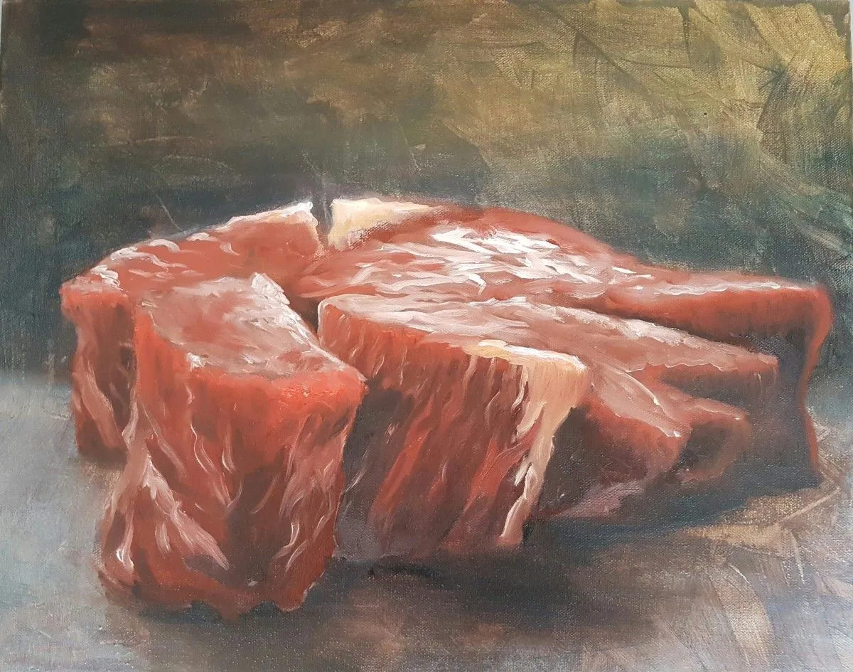 Meat, artwork by Dmitry Semenkov
