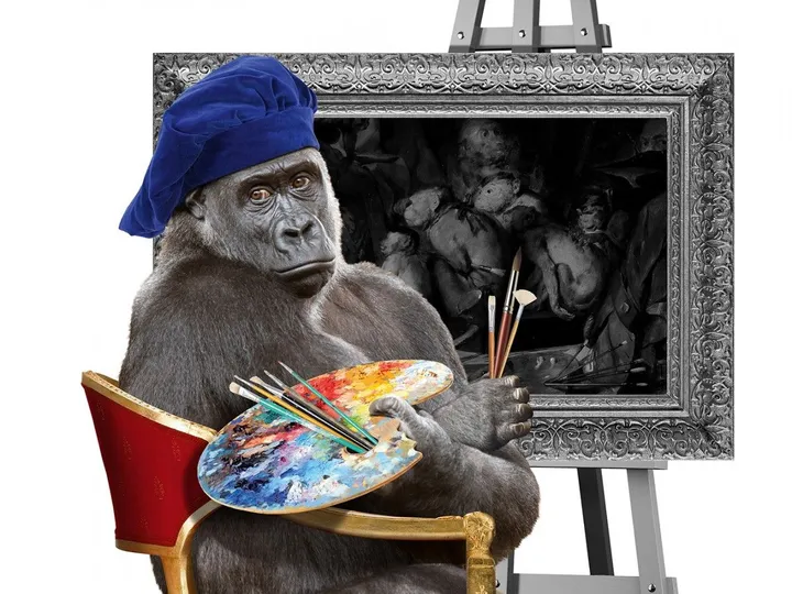 Gorilla painter, œuvre de Anatolii TOMOIANU