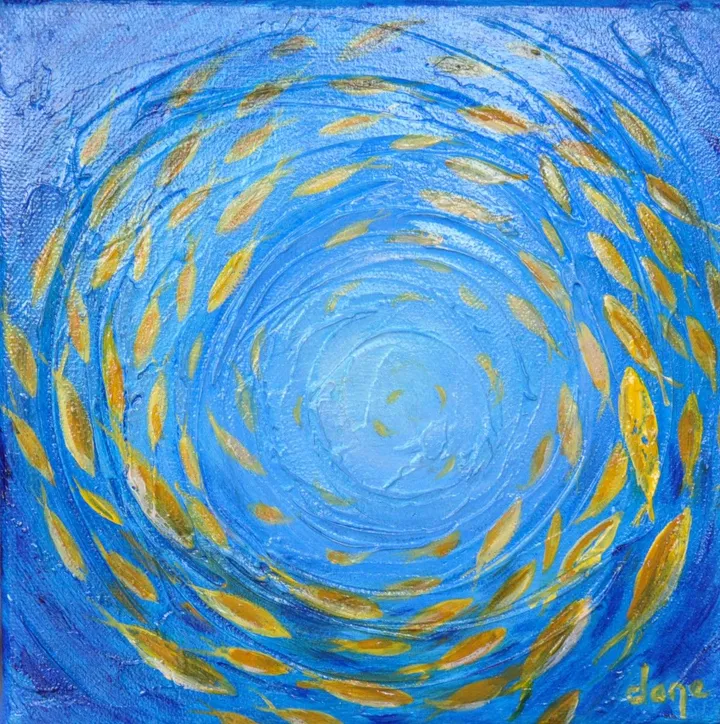 Les poissons jaunes, œuvre de Galerie Arnaud
